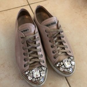 Miu Miu Swarovski embellished Sneakers